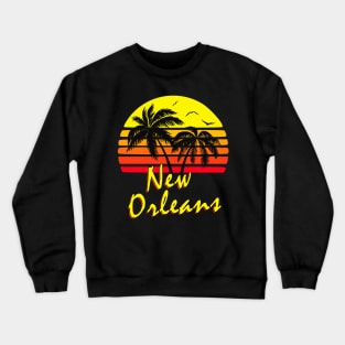 New Orleans Retro Sunset Crewneck Sweatshirt